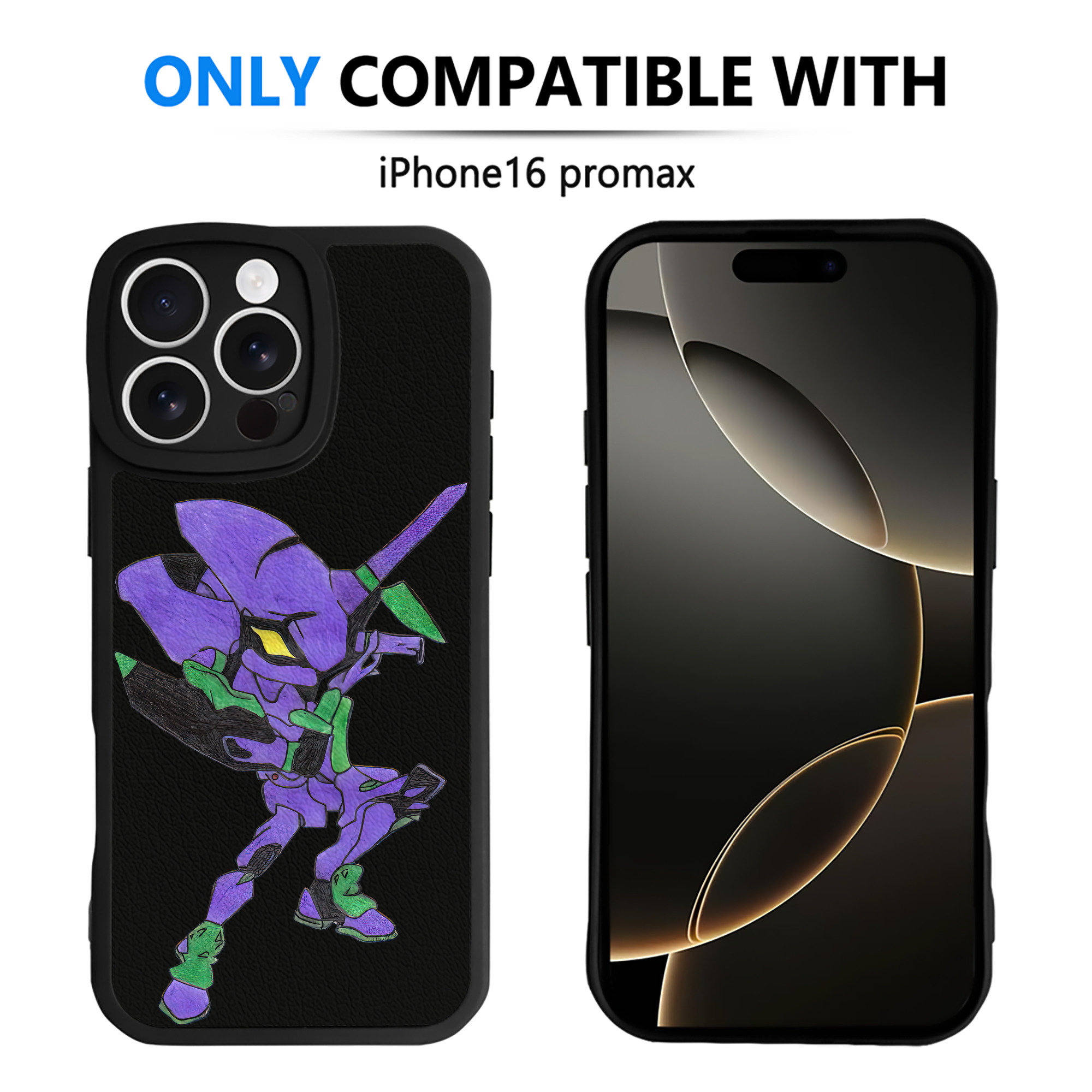 （画像用） EVA 新世紀エヴァンゲリオン 【iPhone 16シリーズ対応】シリコンスマホケース（レザー調） 材質：シリコン
